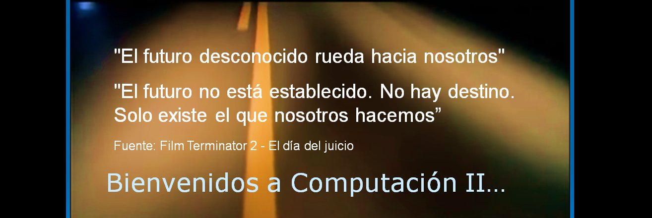 cartel con texto de Computación 2